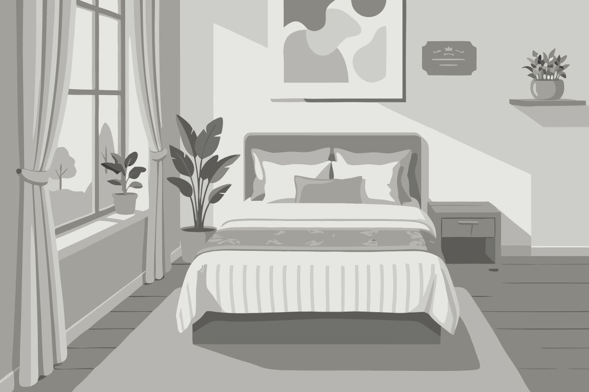 Quarto Individual Standard com Banheiro Compartilhado